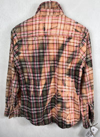Vintage Pink, Grey, Black and Sage Flannel Size Small Size Small