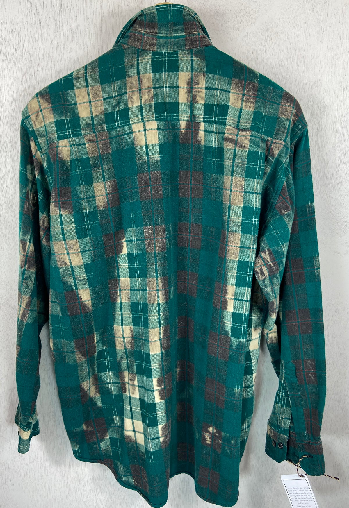 Vintage Green, White and Charcoal Flannel Size Large
