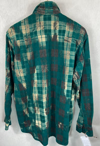 Vintage Green, White and Charcoal Flannel Size Large