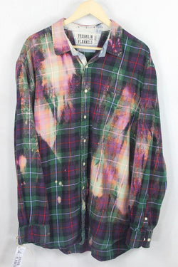 Vintage Green and Purple Flannel Size XL