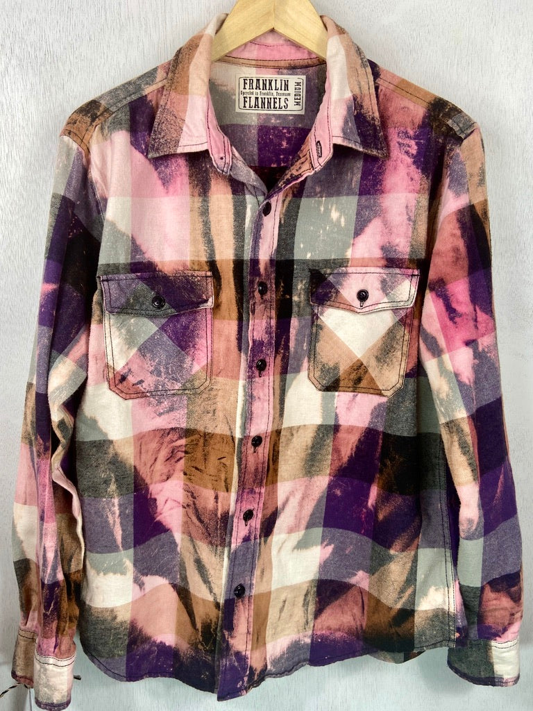 Vintage Purple, Pink and Grey Flannel Size Medium