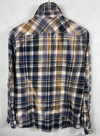 Vintage Navy Blue, Red, White and Camel Size Small