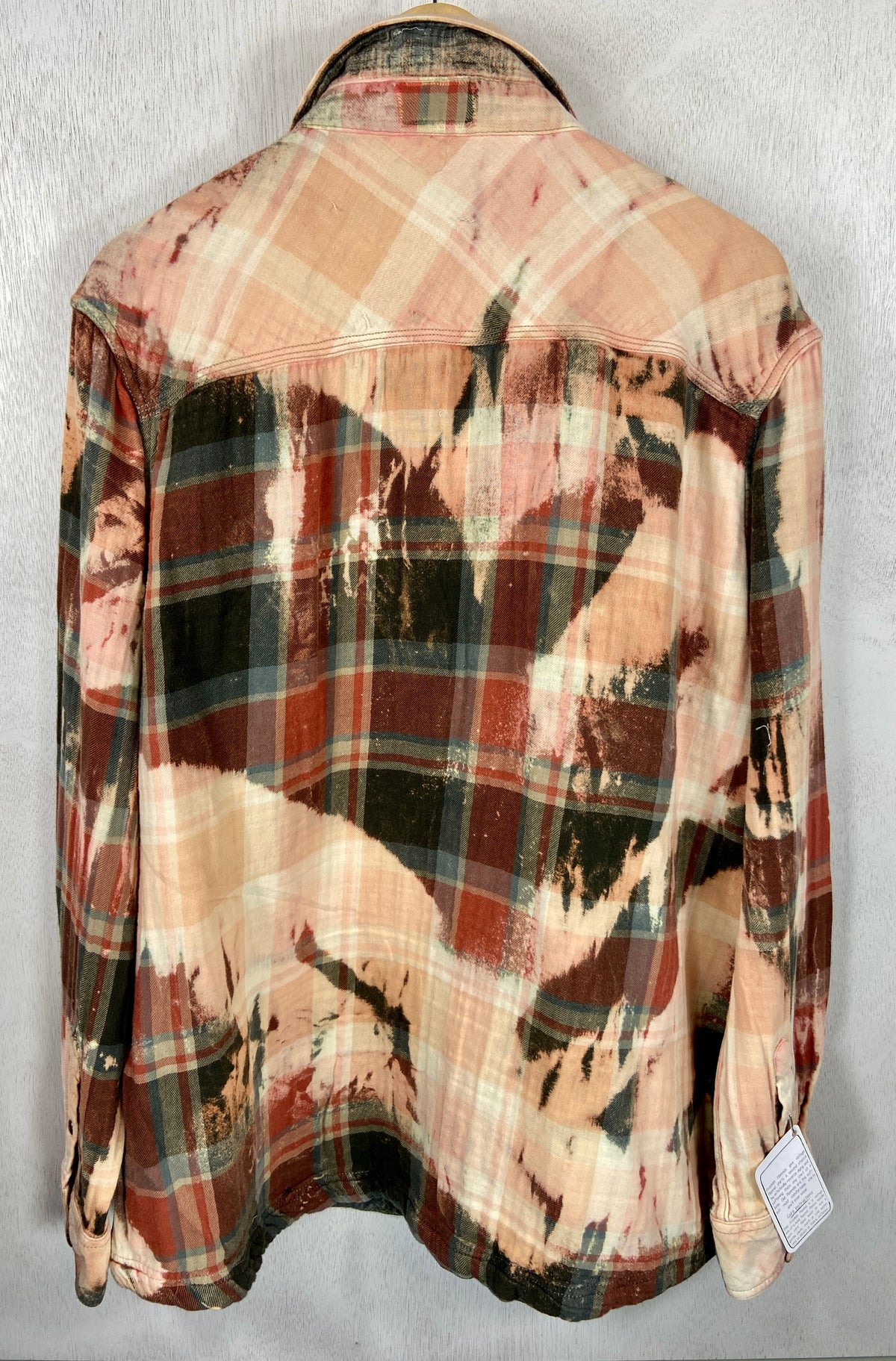 Vintage Reversible Greeen, Rust and Cream Flannel Jacket Size XL
