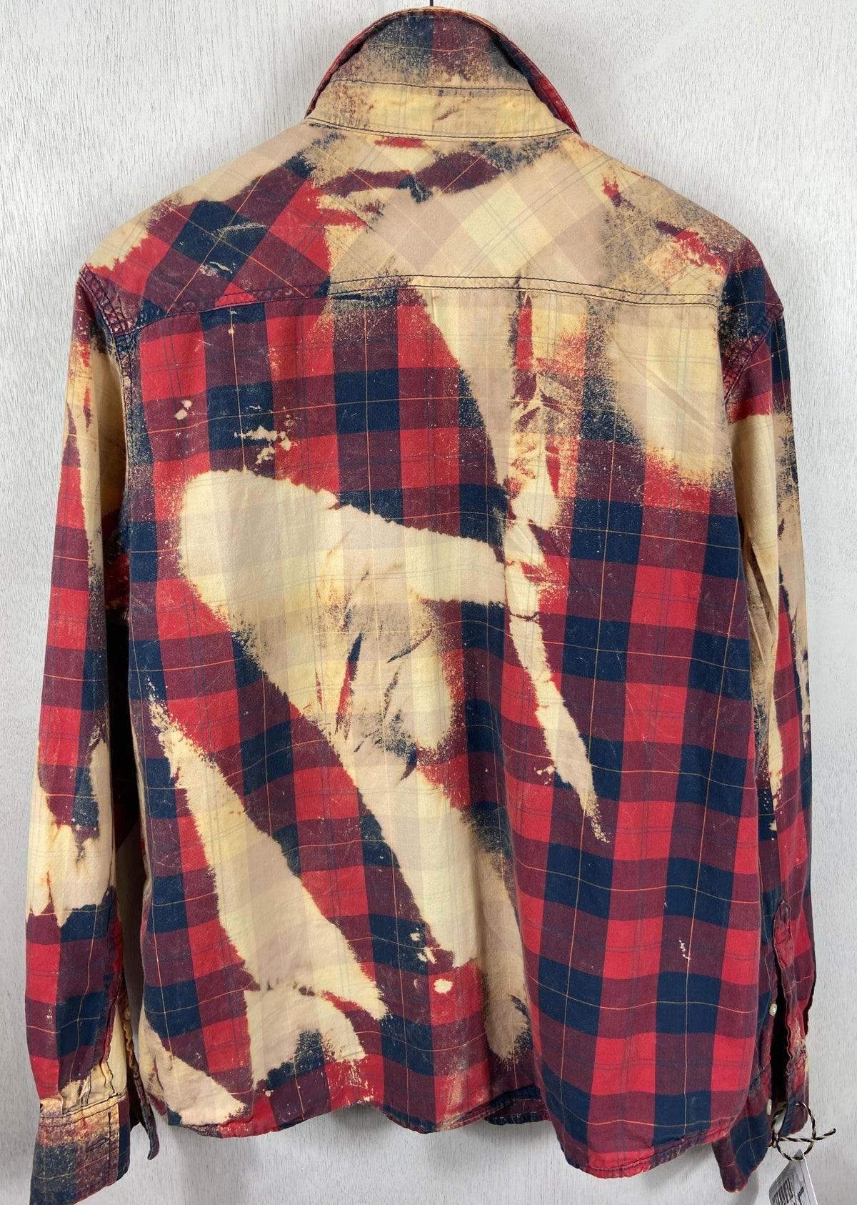 Vintage Red, Navy and Gold Lightweight Cotton Size Large