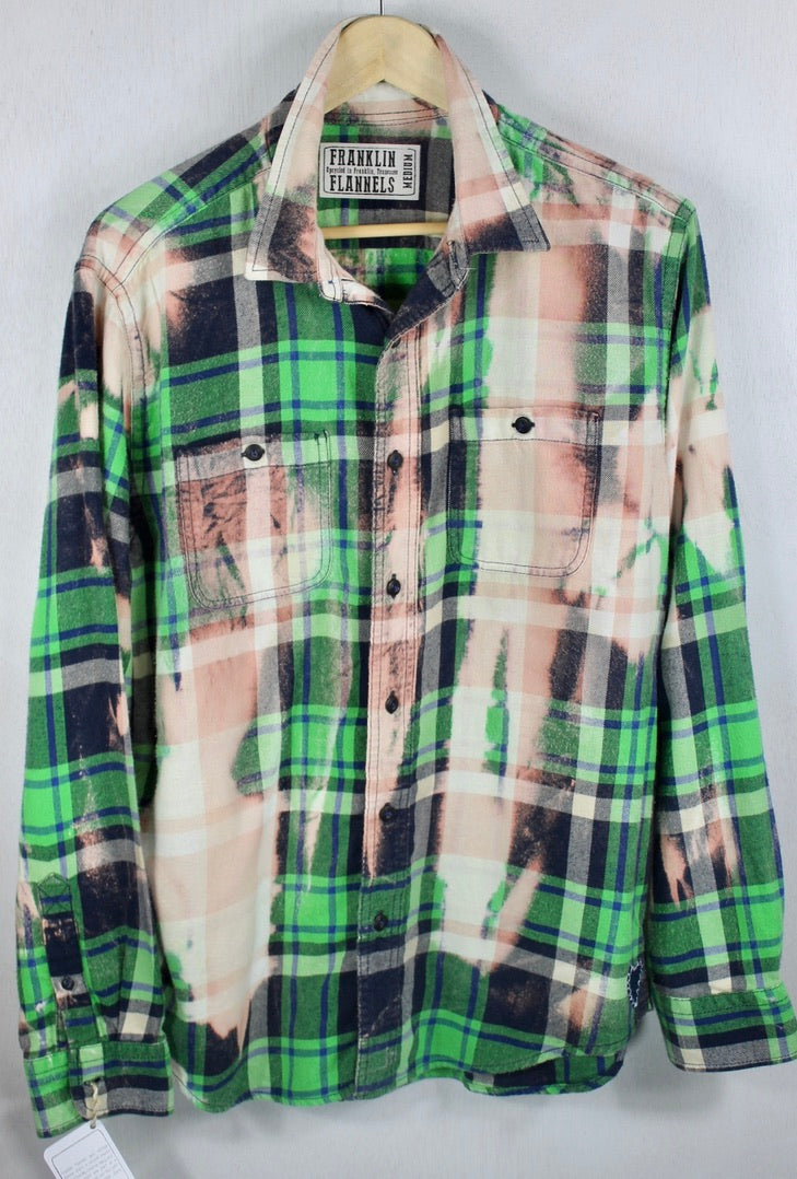 Vintage Green, Blue and Pink Flannel Size Medium