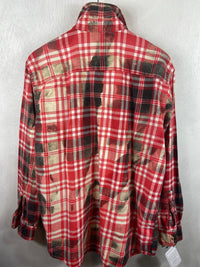 Vintage Red, White and Charcoal Size Medium