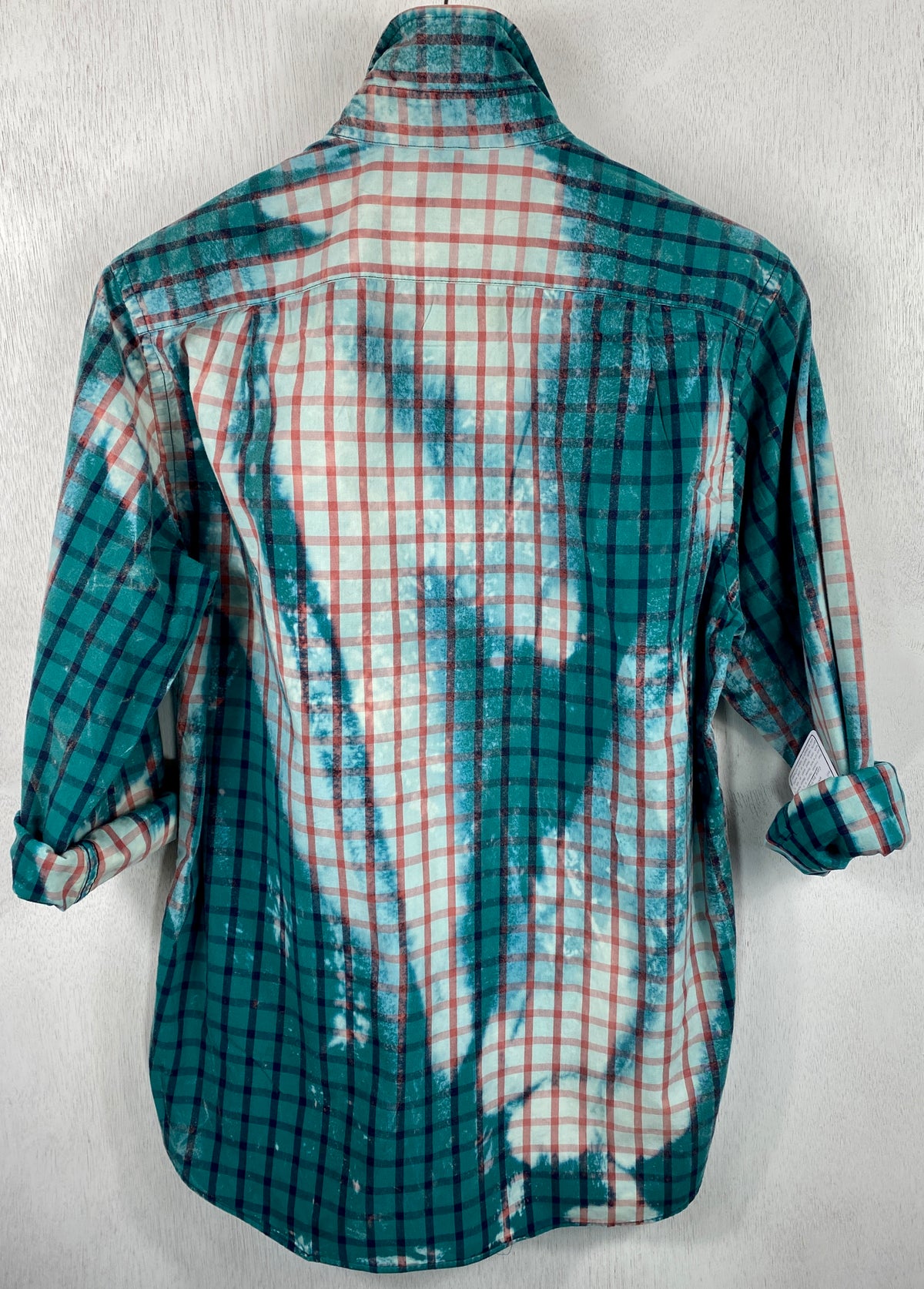 Vintage Teal, Light Blue and Dusty Rose Size Small