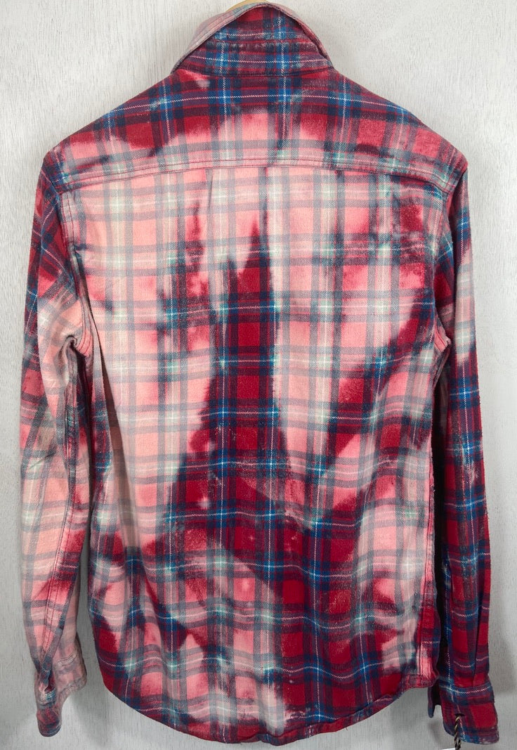 Vintage Red and Royal Blue Flannel Size Small