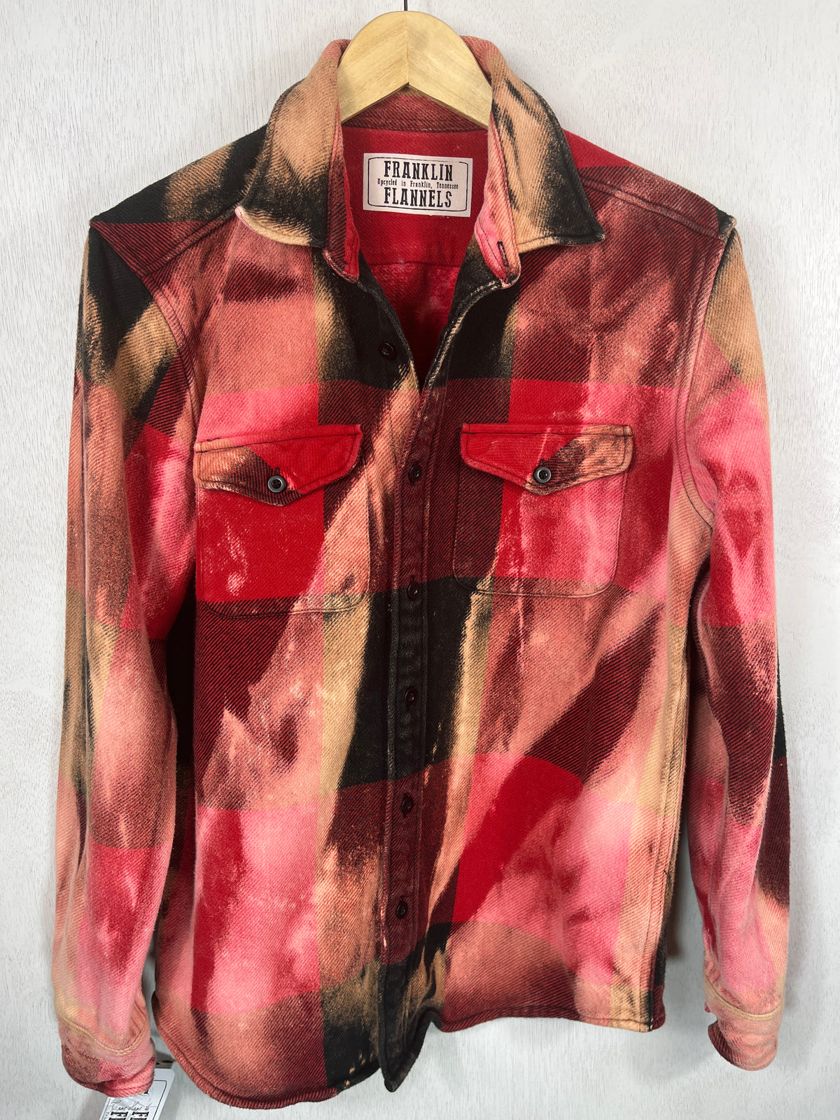 Vintage Red, Black and Pink Flannel Size Medium