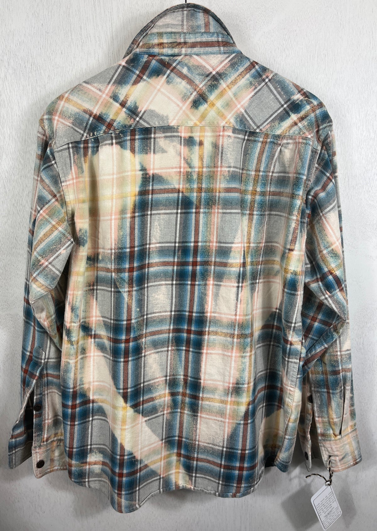 Vintage Turquoise, Cream, Grey and Brick Red, Size Medium