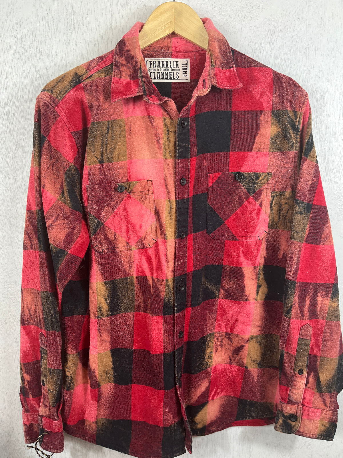 Vintage Red and Black Buffalo Check Flannel Size Small