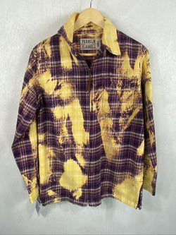 Vintage Purple and Yellow Flannel Jacket Size Small