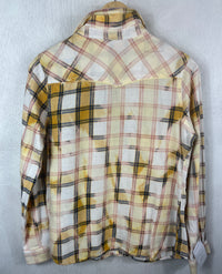 Vintage Western Style Yellow, White, Pink and Navy Size XS