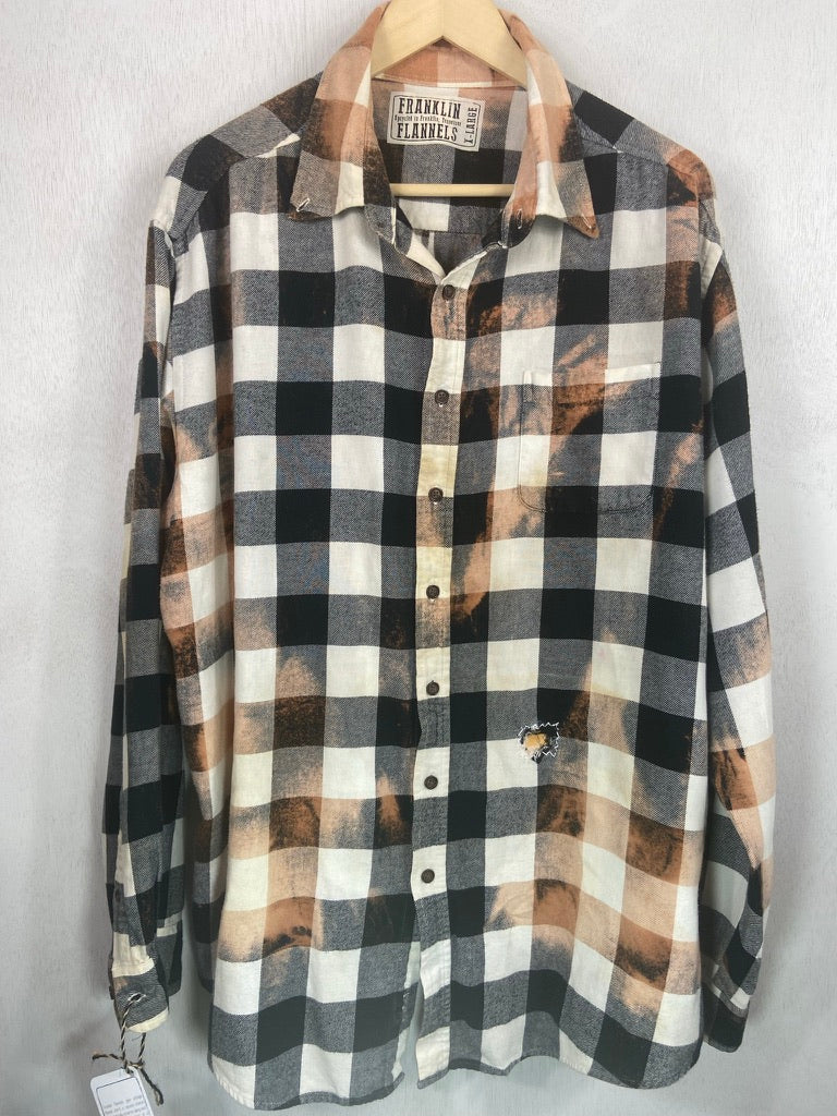 Vintage Black and White Flannel Size XL