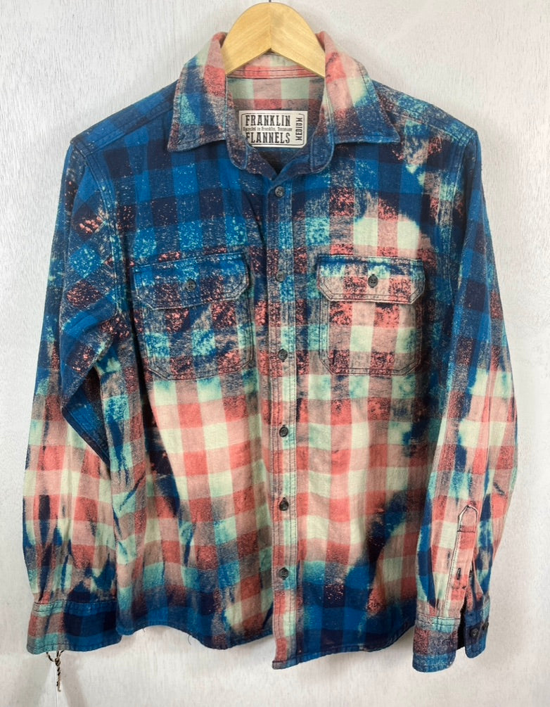 Vintage Royal Blue, Turquoise, Pink and Cream Size Medium