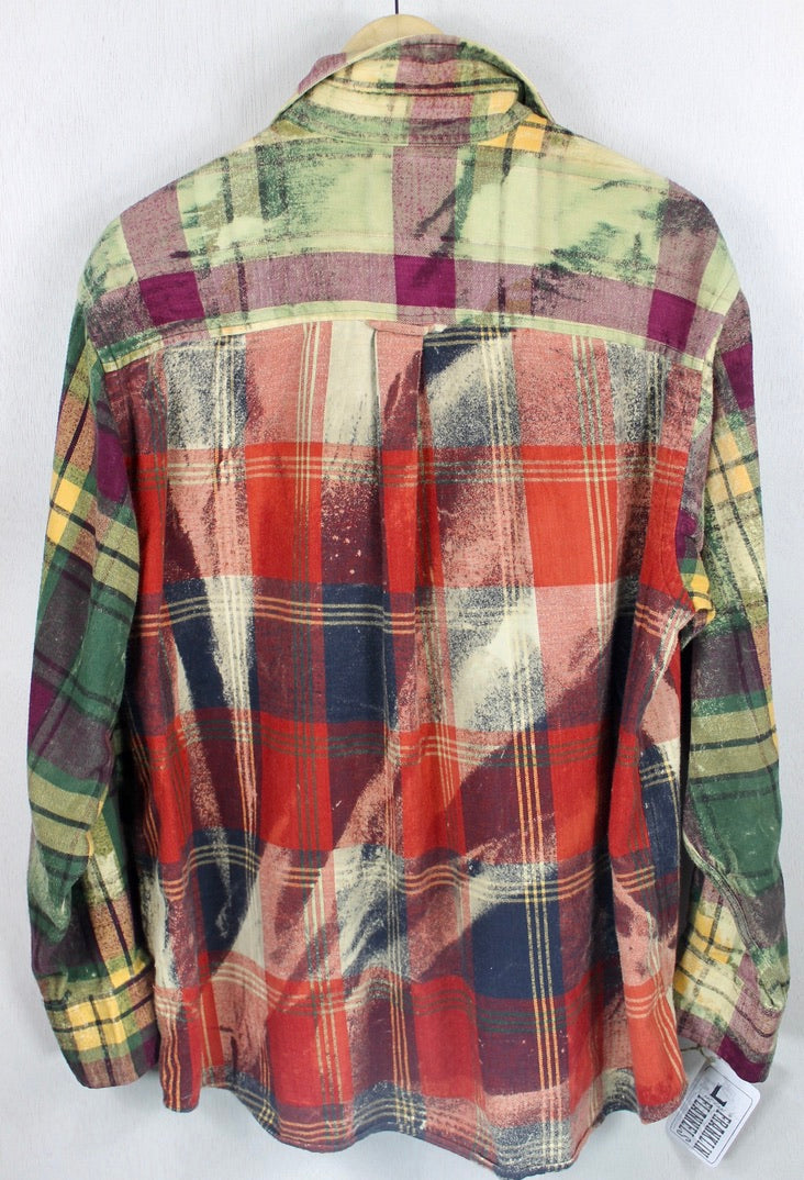 Vintge Multi-Plaid Flannel with Red and Green Size Large