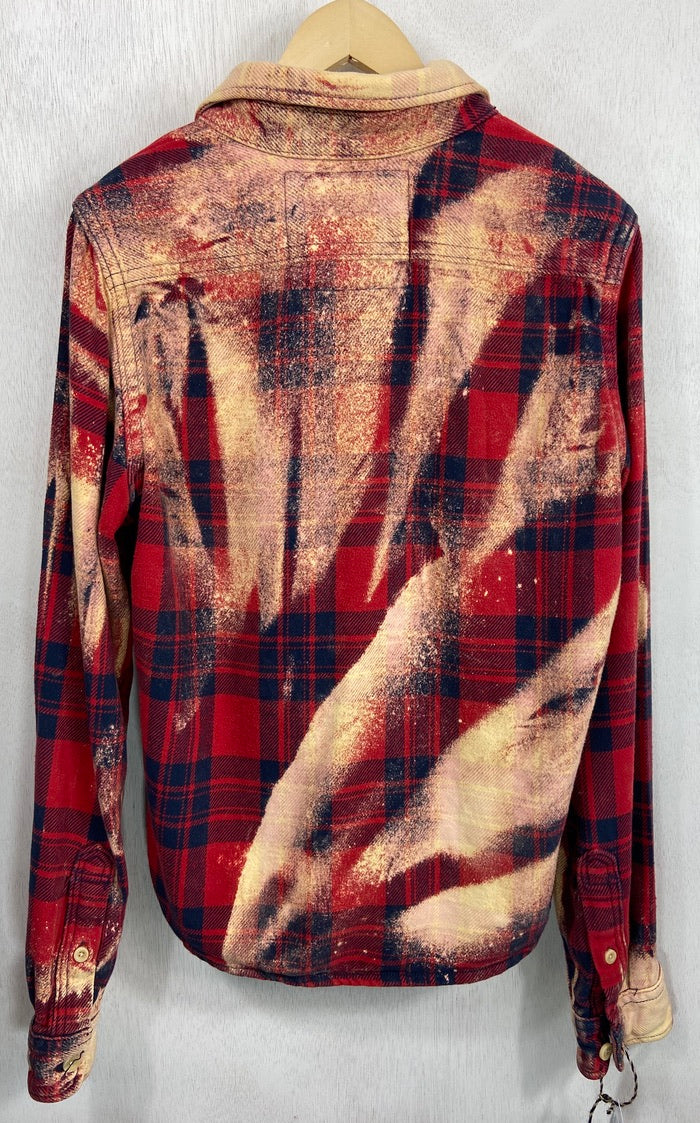 Vitnage Red, Gold and Navy Blue Flannel Size Small