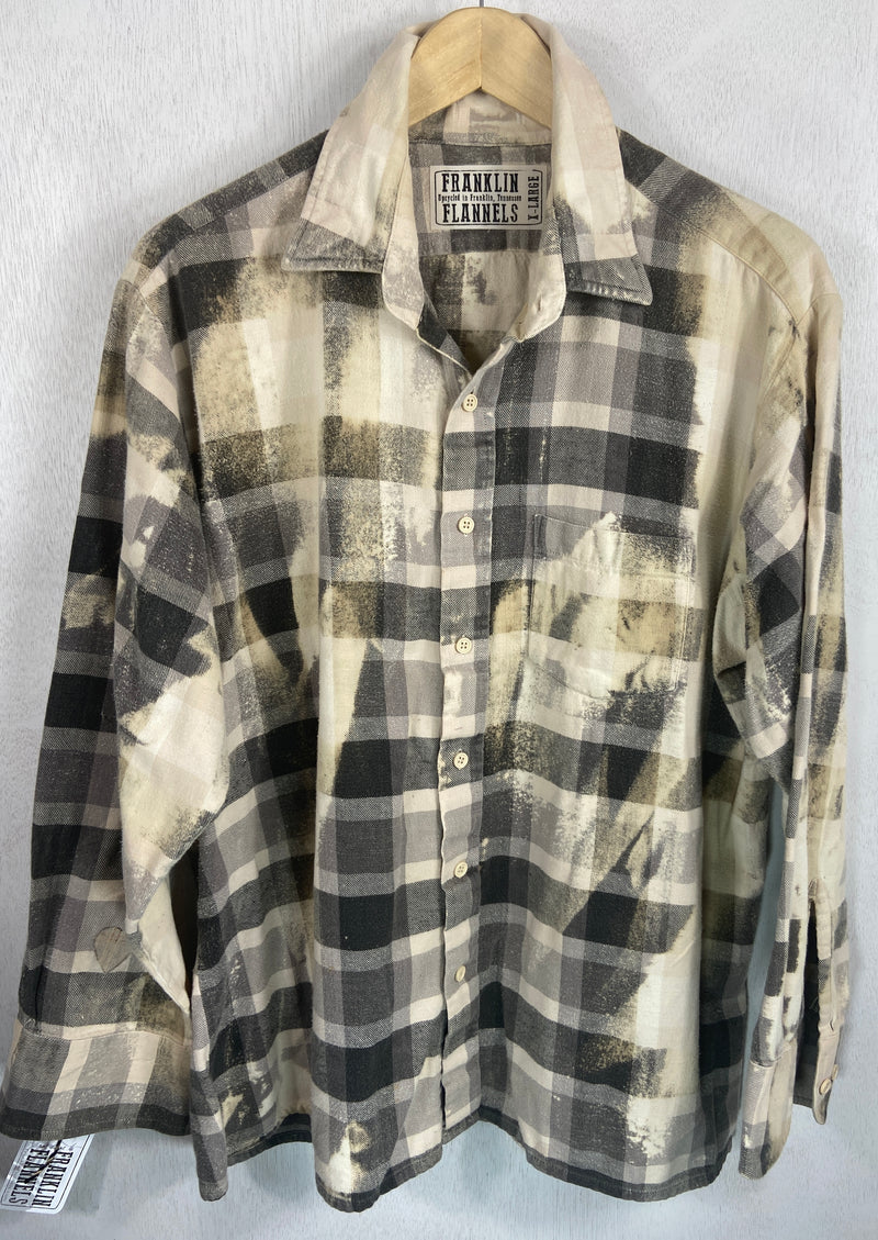 Vintage Charcoal, Grey and Cream Flannel Size XL