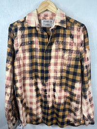 Vitnage Rust, Navy, Pink and White Flannel Size Small