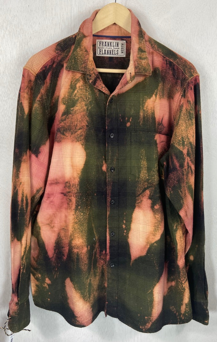 Vintage Army Green, Pink and Rust Size Medium