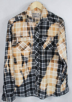 Vntage Black, Cream and Caramel Flannel Size Small