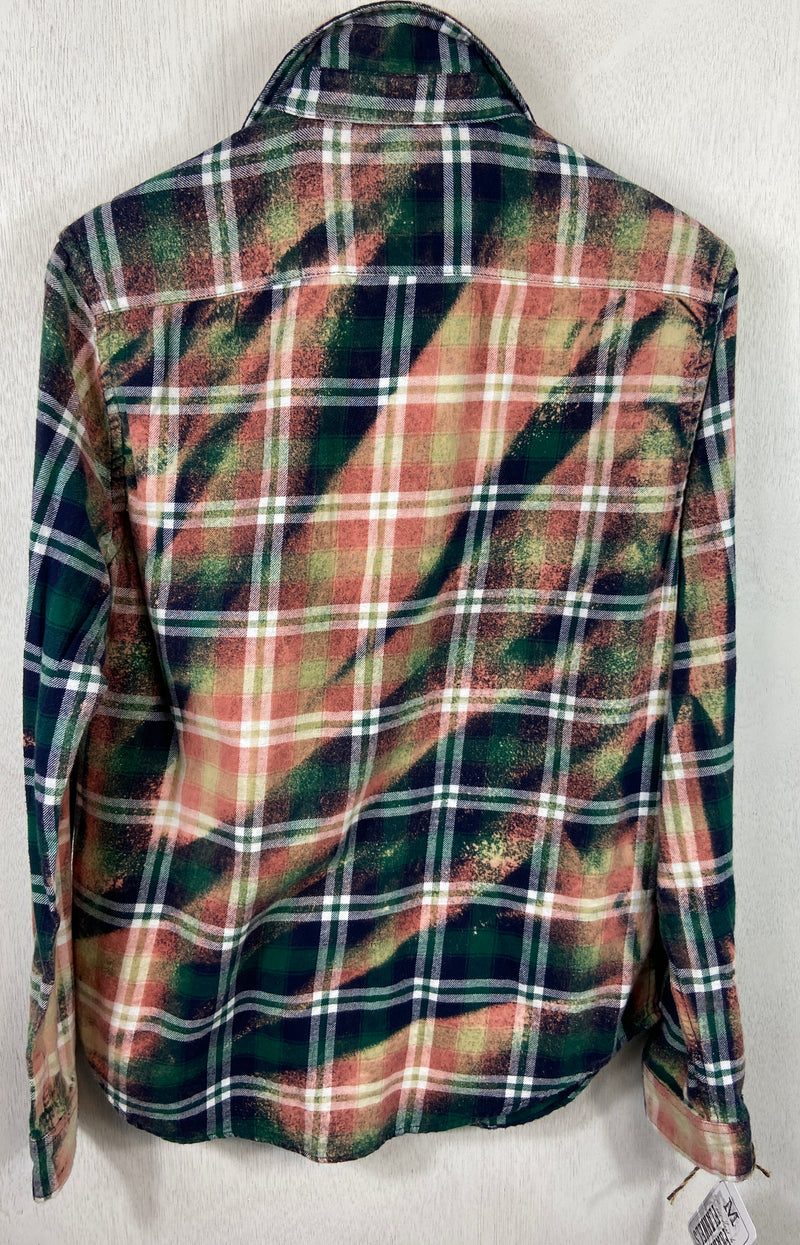 Vintage Green, Black and Pink Flannel Size Medium