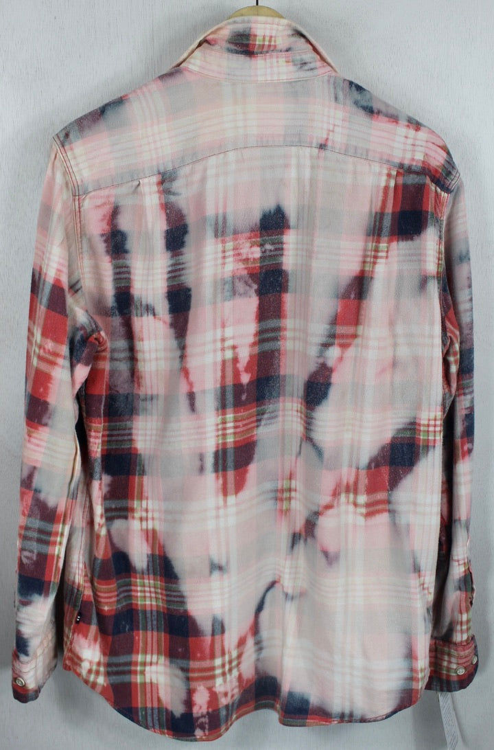Vintage Red, Blue, Pink and White Flannel Size Medium