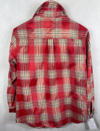 Vintage Red, Sage and Grey Flannel Size Small
