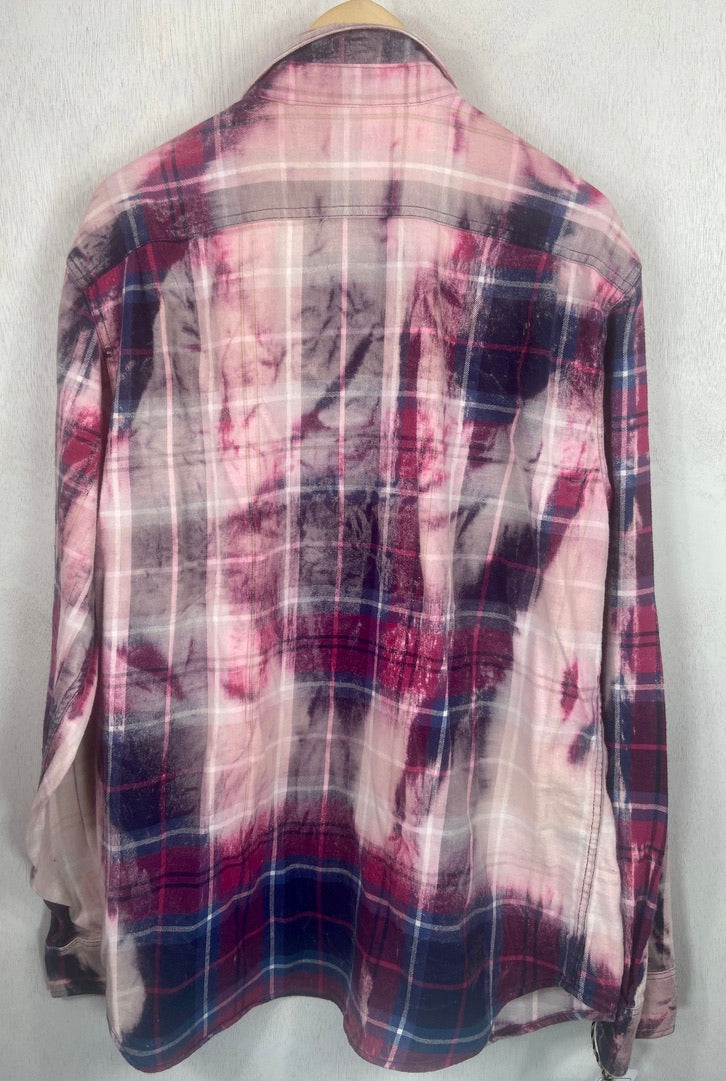 Vintage Pink, Blue and Red Flannel Size XL