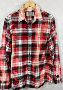 Vintage Red, Pink, White and Black Flannel Size XL