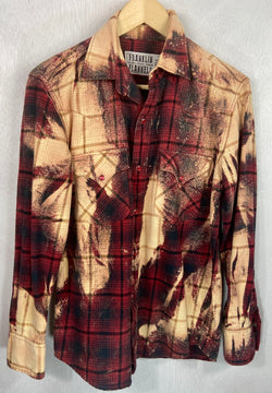 Vintage Western Style Red, Black and Yellow Flannel Size Small