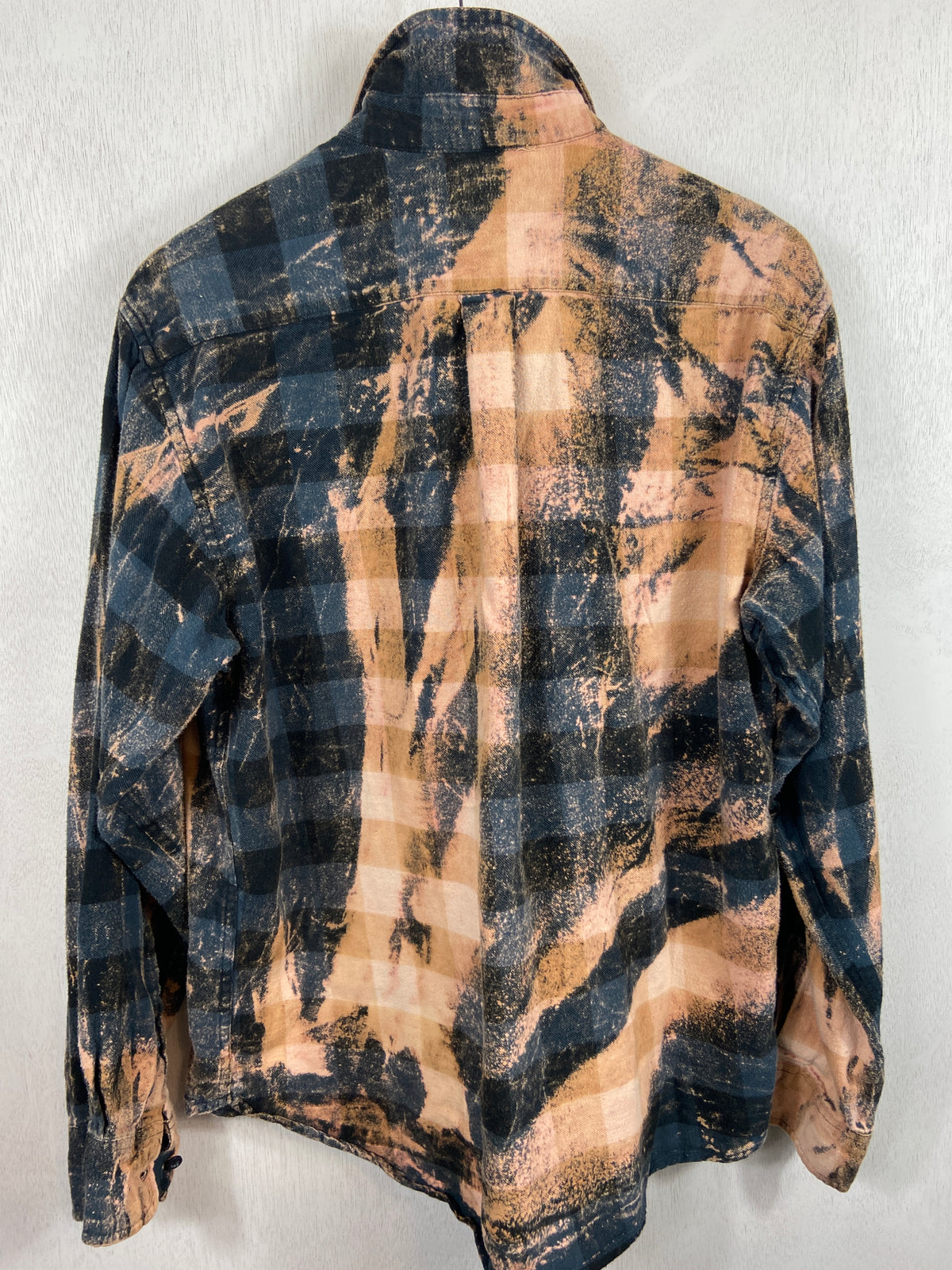 Vintage Grey, Black and Gold Flannel Size Large