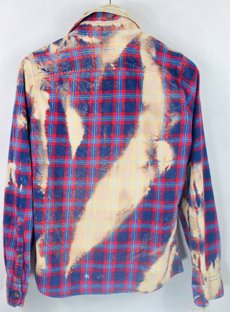 Vintage Red, Royal Blue and Navy Flannel Size Small
