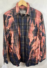 Vintage Navy, Green and Pink Flannel Size Medium