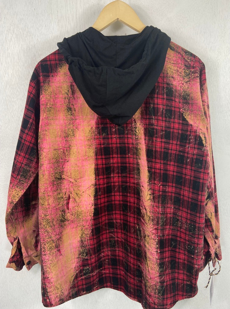 Vintage Red, Pink and Rust Flannel Size Large