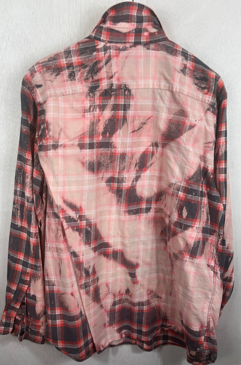 Vintage Pink, Grey and White Lightweight Cotton Size Large