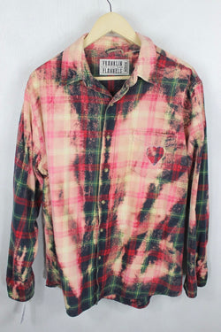 Vintage Red, Pink and Green Flannel Size Medium