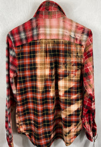 Vintage Red, Black and Gold Flannel Size Small