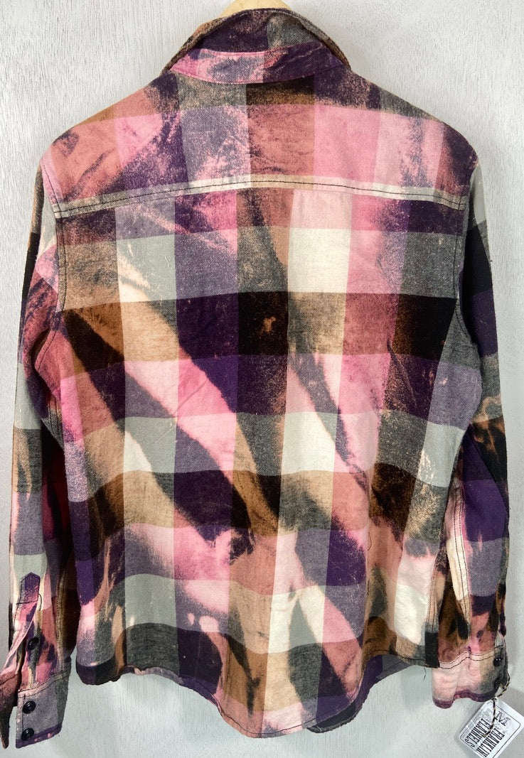 Vintage Purple, Pink and Grey Flannel Size Medium