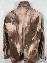 Vintage Sable, Peach and Pink Flannel Size Medium