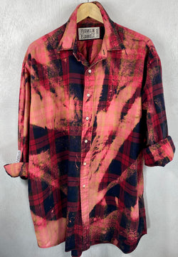 Vintage Red, Pink and Black Lightweight Cotton Size XL