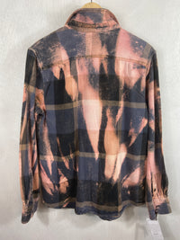 Vintage Navy Blue, Pink and Grey Flannel Size Small