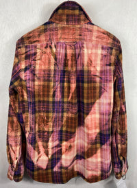 Vintage Purple, Pink and Rust Flannel Size Medium