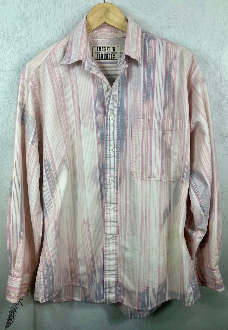 Vintage Pink, White and Pale Grey Lightweight Cotton Size XL