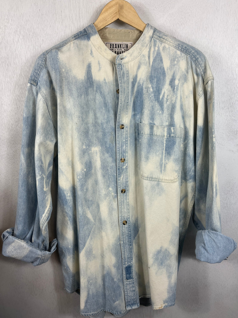 Vintage Light Blue Denim Work Shirt Size XL