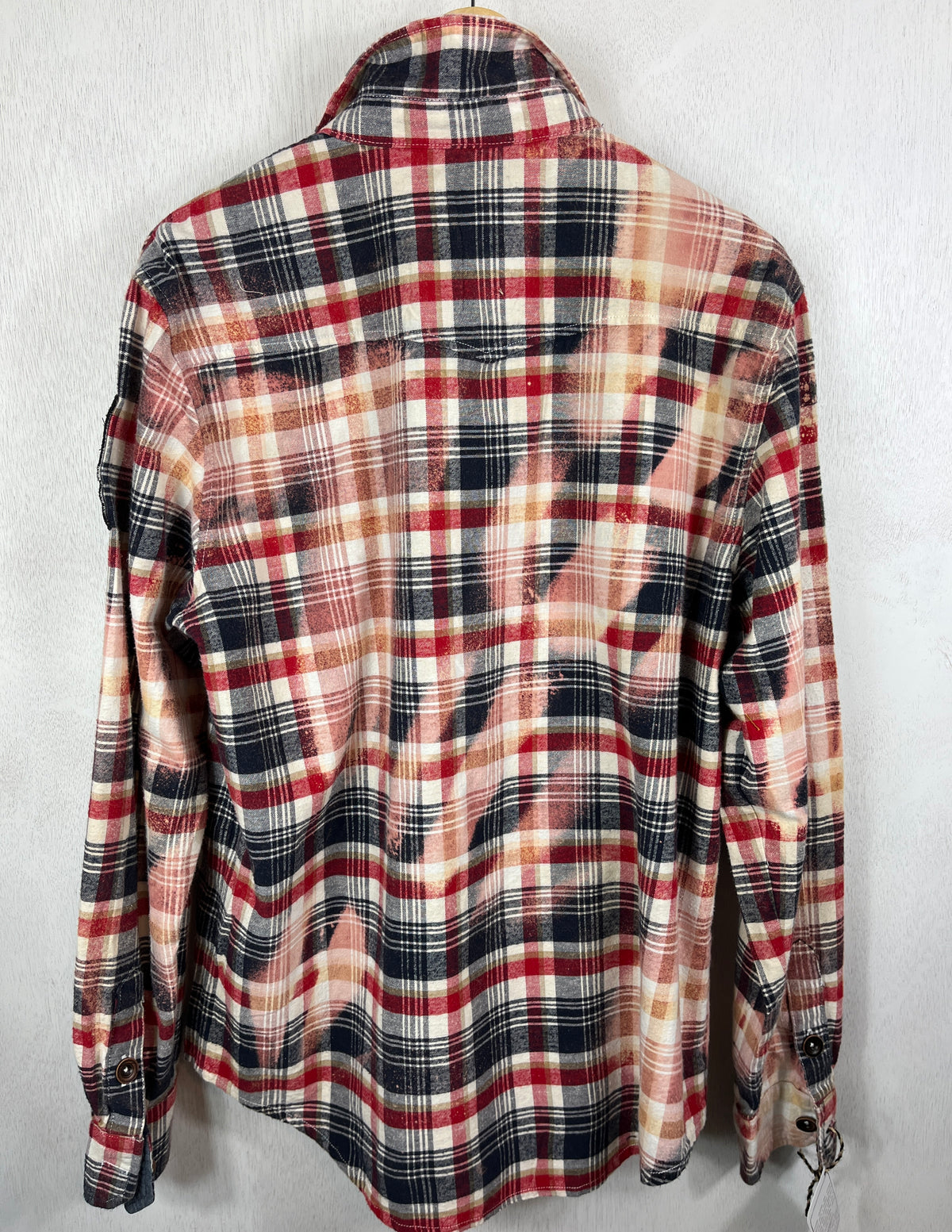 Vintage Red, Blue, White and Pink Flannel Jacket Size Medium