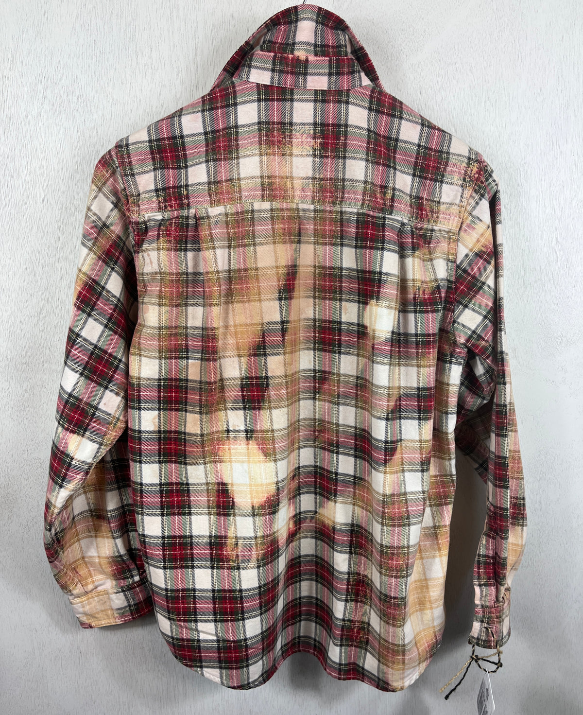 Vintage Red, Green, White and Gold Flannel Size Small