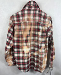 Vintage Red, Green, White and Gold Flannel Size Small