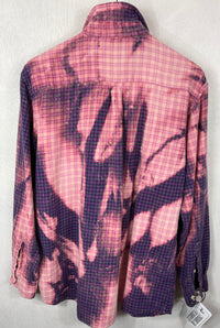 Vintage Pink and Purple Flannel Size Large