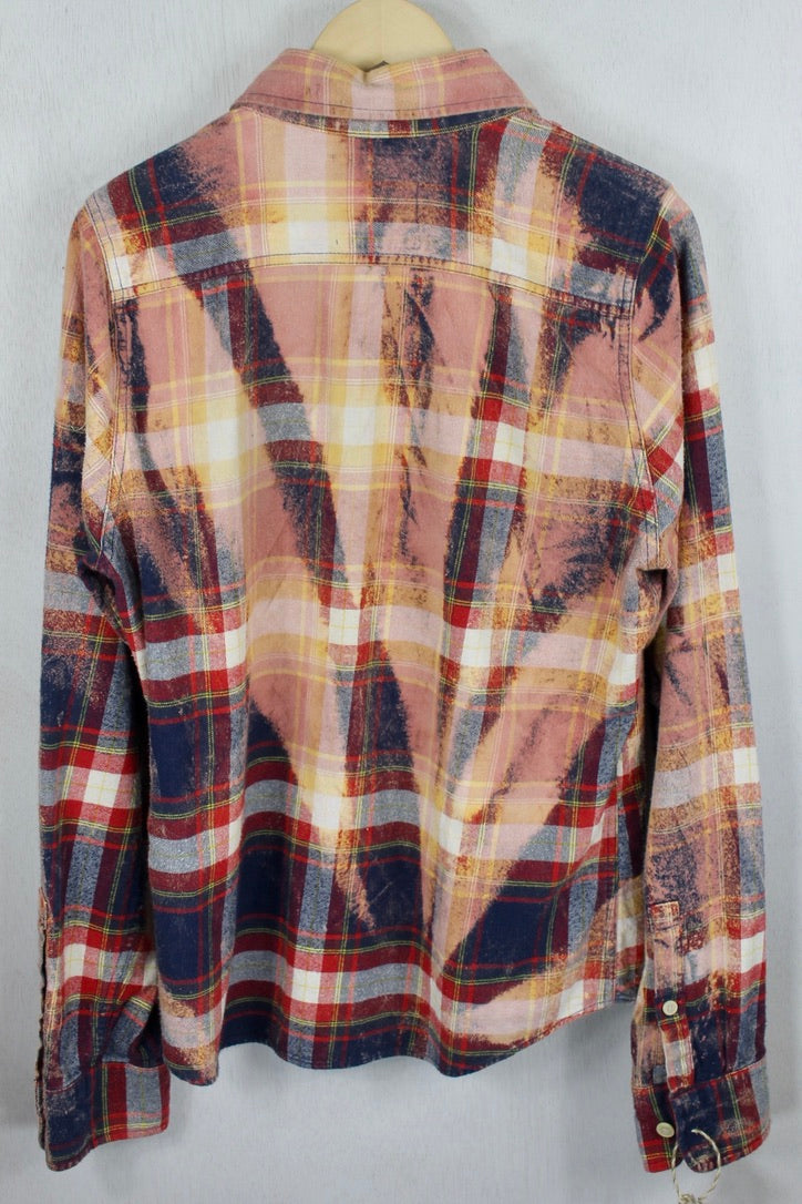Vintage Navy Blue and Red Flannel Size Small
